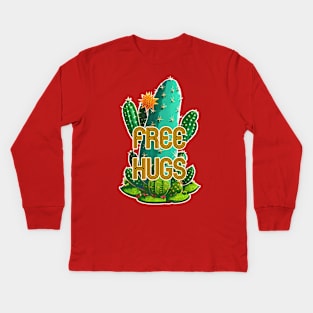 Free Hugs Cactus Kids Long Sleeve T-Shirt